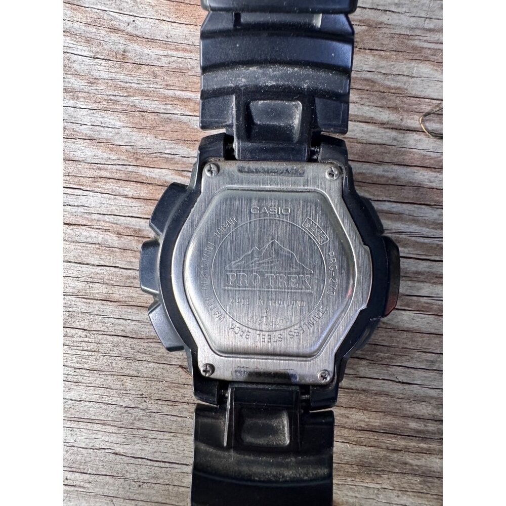 Casio Pro Trek Watch Mens Large PRG-270 Tough Solar Triple Sensor Altimeter Comp - Picture 4 of 9